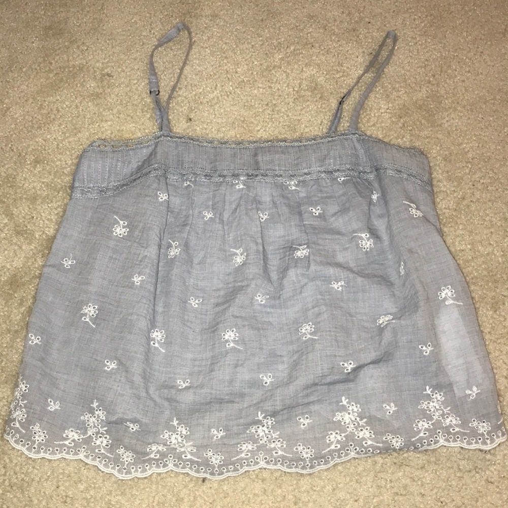 Blue a&f tank top